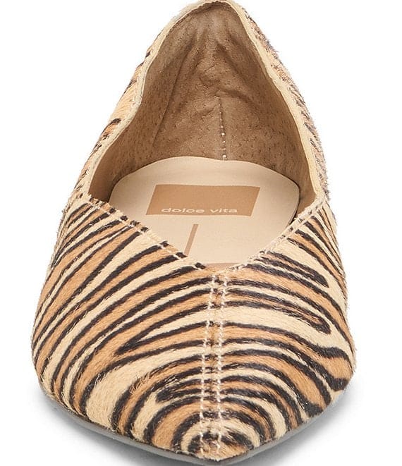 Dolce Vita Dolce Vita Gema Tiger Print Calf Hair Pointed Toe Flats - Little Miss Muffin Children & Home