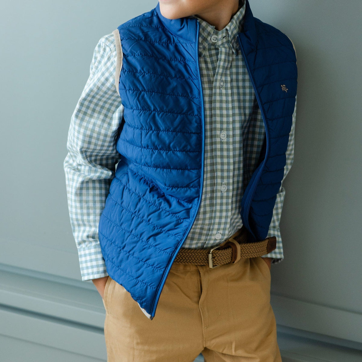 Bailey Boys Quilted Vest in Navy - Little Miss Muffin Children & Home