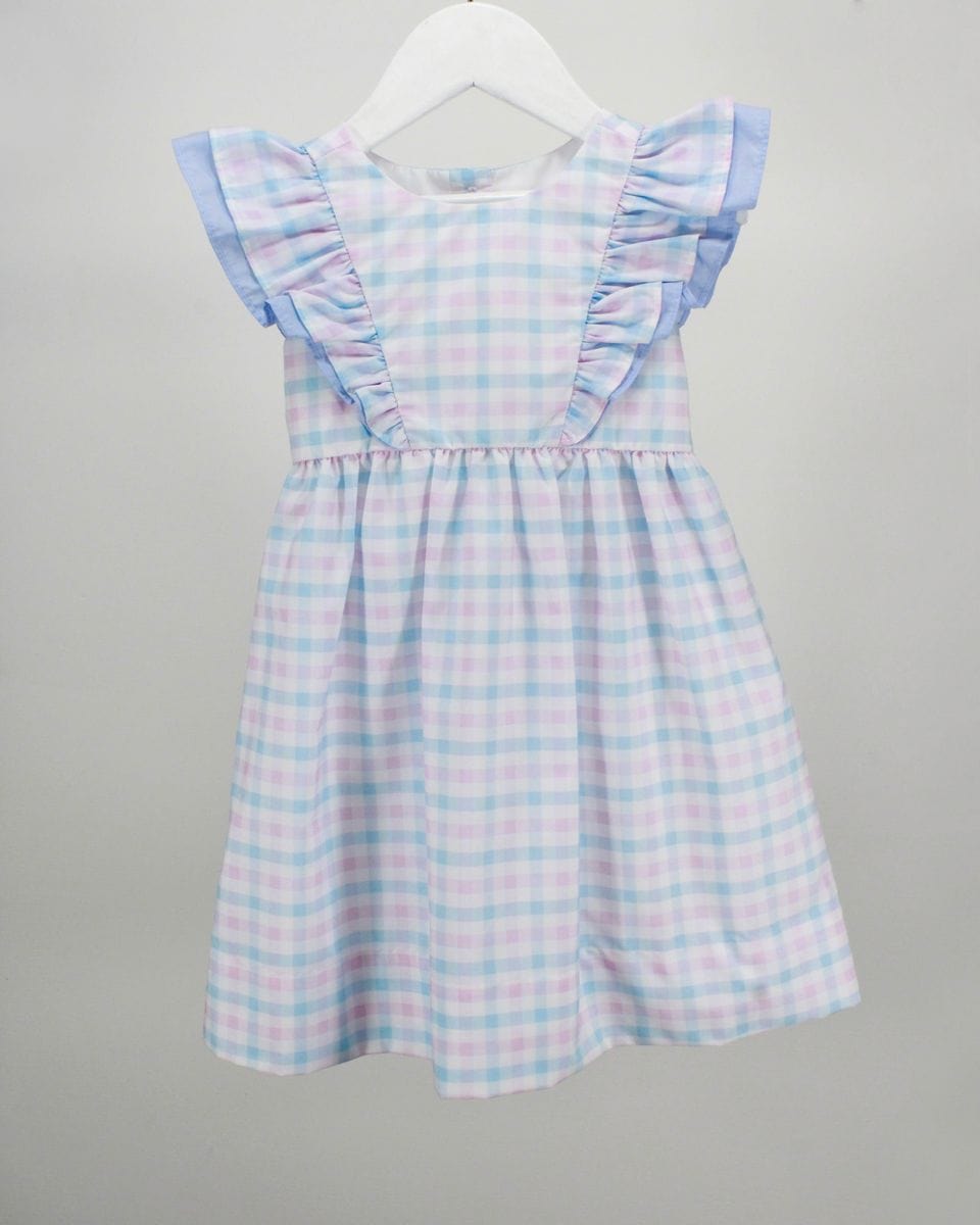 Charming Little One Charming Little One Light Blue and Pink Plaid Blair Dress - Little Miss Muffin Children & Home