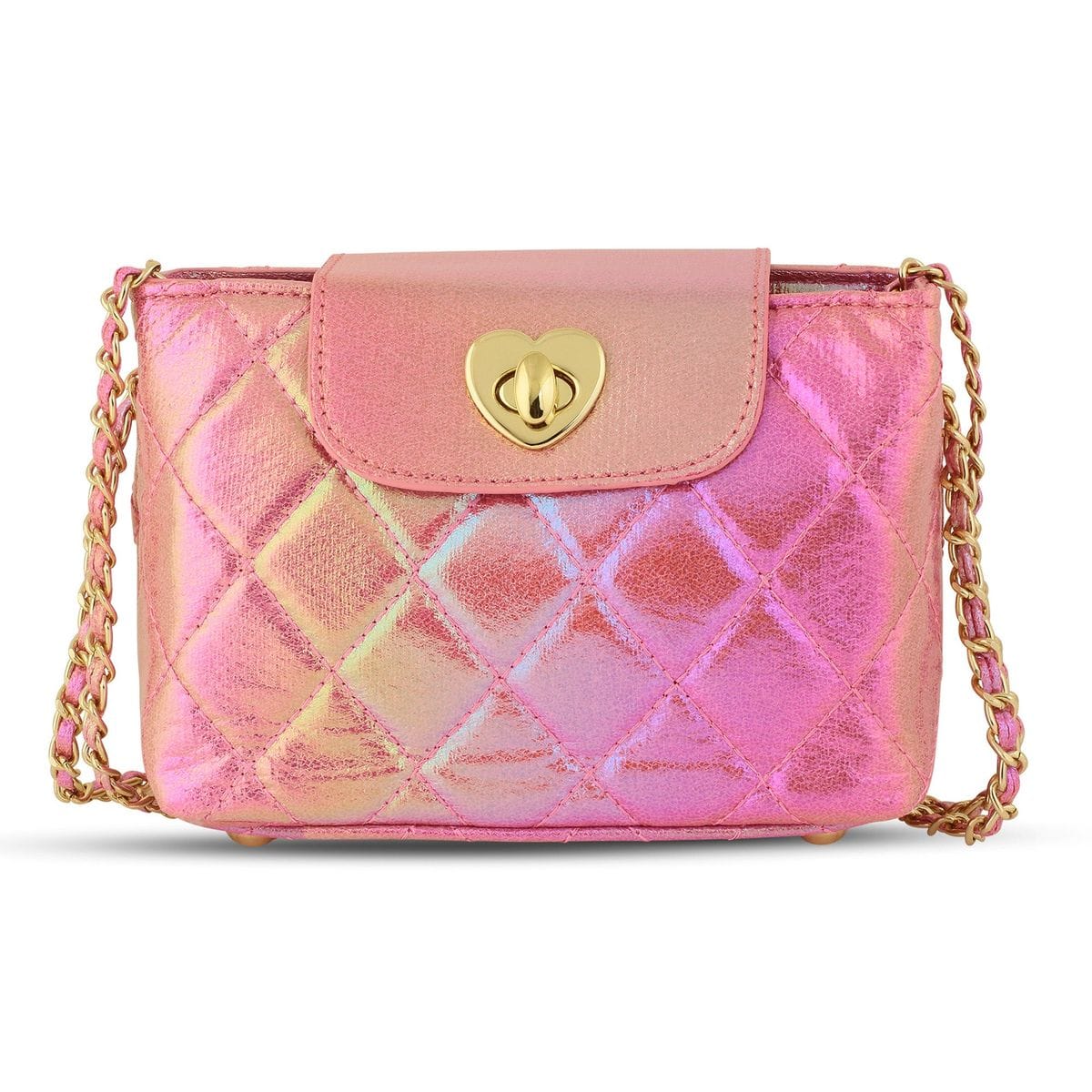 Metallic Pink Paige Handbag
