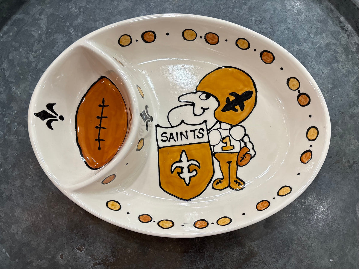 Jan Salzer Art Saints Oval Chip & Dip - Little Miss Muffin Children & Home