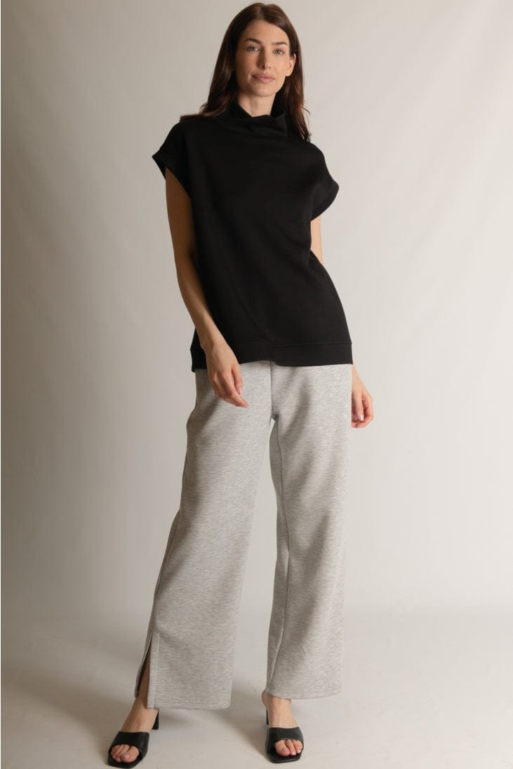 Before You Collection Before You Collection Butter Mock Neck Cap Sleeve Top in Black - Little Miss Muffin Children & Home