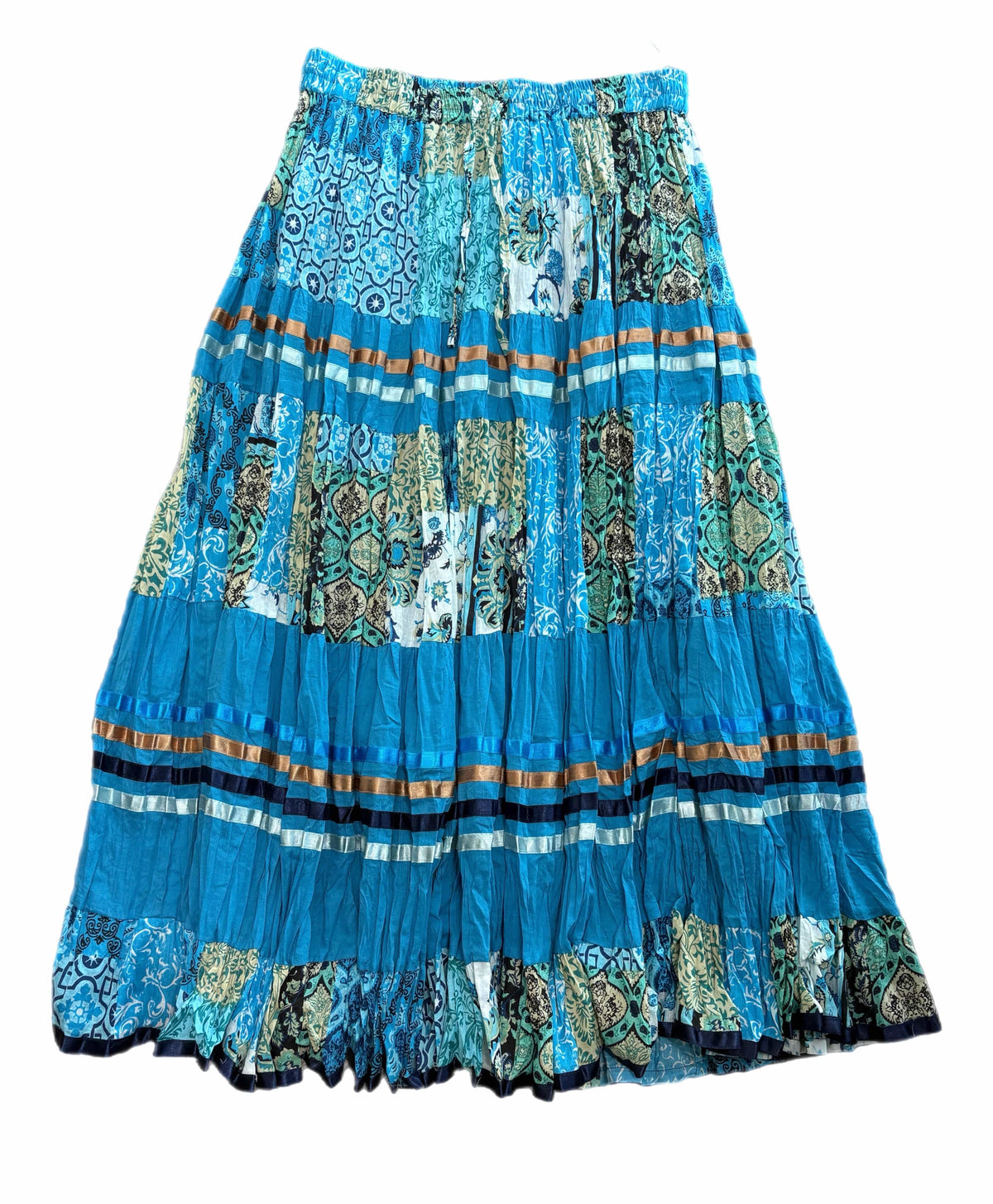 Wondrous Art Wear Turquoise/Multi Long Ribbon Skirt - Little Miss Muffin Children & Home