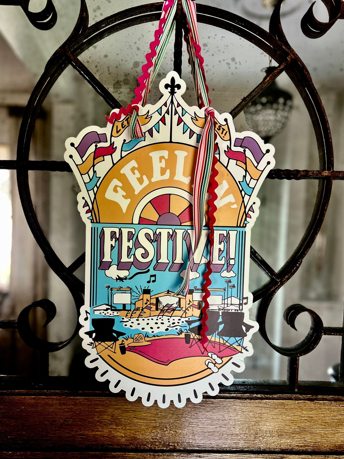 Whereable Art Whereable Art Feelin' Festive Door Hanger - Little Miss Muffin Children & Home