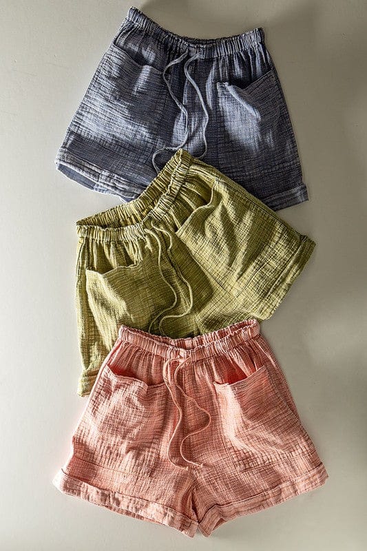 Urban Daizy Urban Daizy Mineral Washed Gauze Shorts - Little Miss Muffin Children & Home