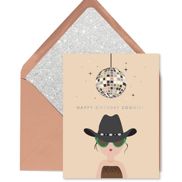 Ginger P Designs Cowgirl Birthday Greeting Card - Little Miss Muffin Children & Home
