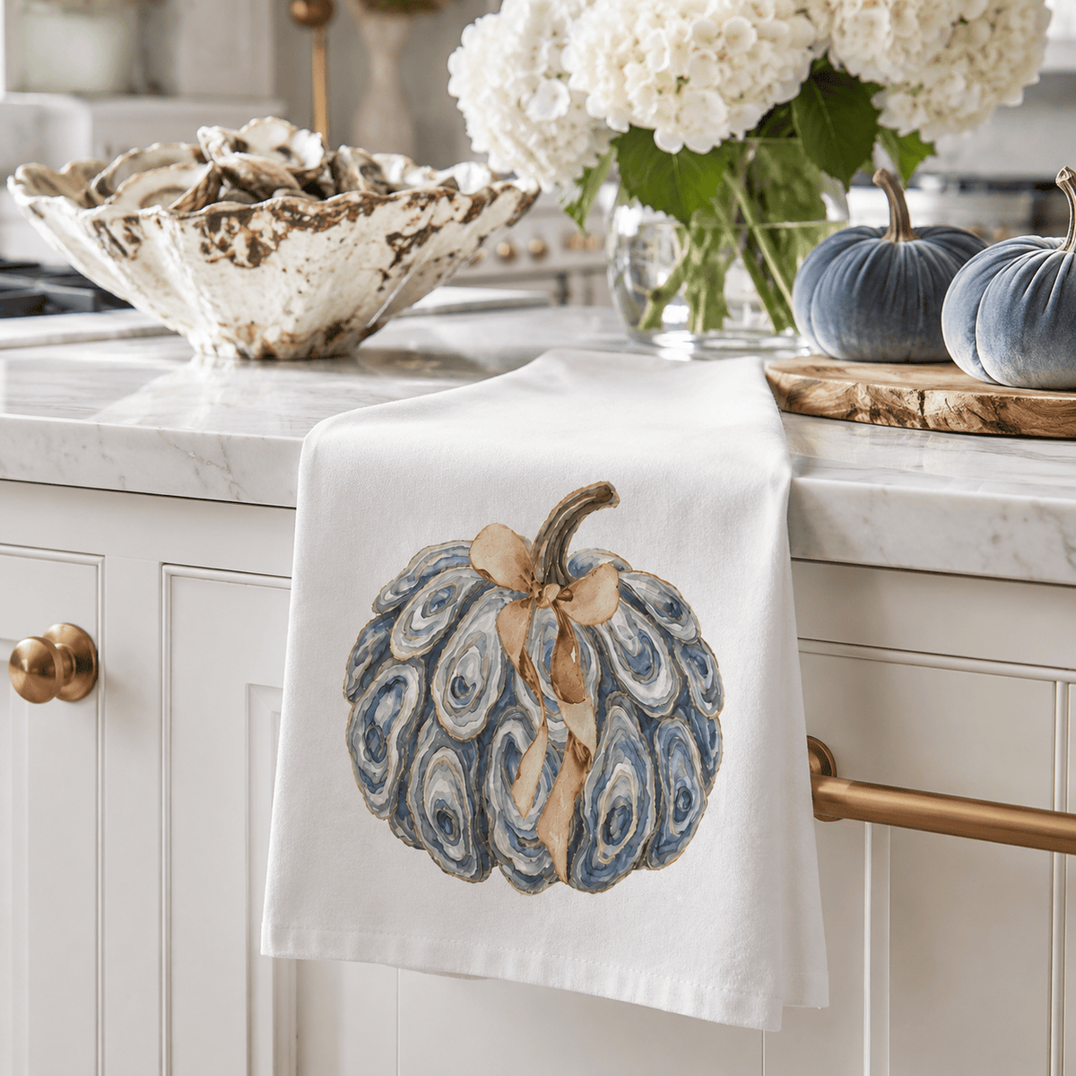Created by Carol Oyster Pumpkin with Bow Towel - Little Miss Muffin Children & Home