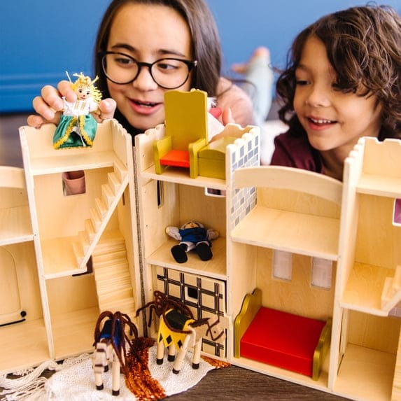 Melissa & Doug Fold & Go Wooden Castle - Little Miss Muffin Children & Home