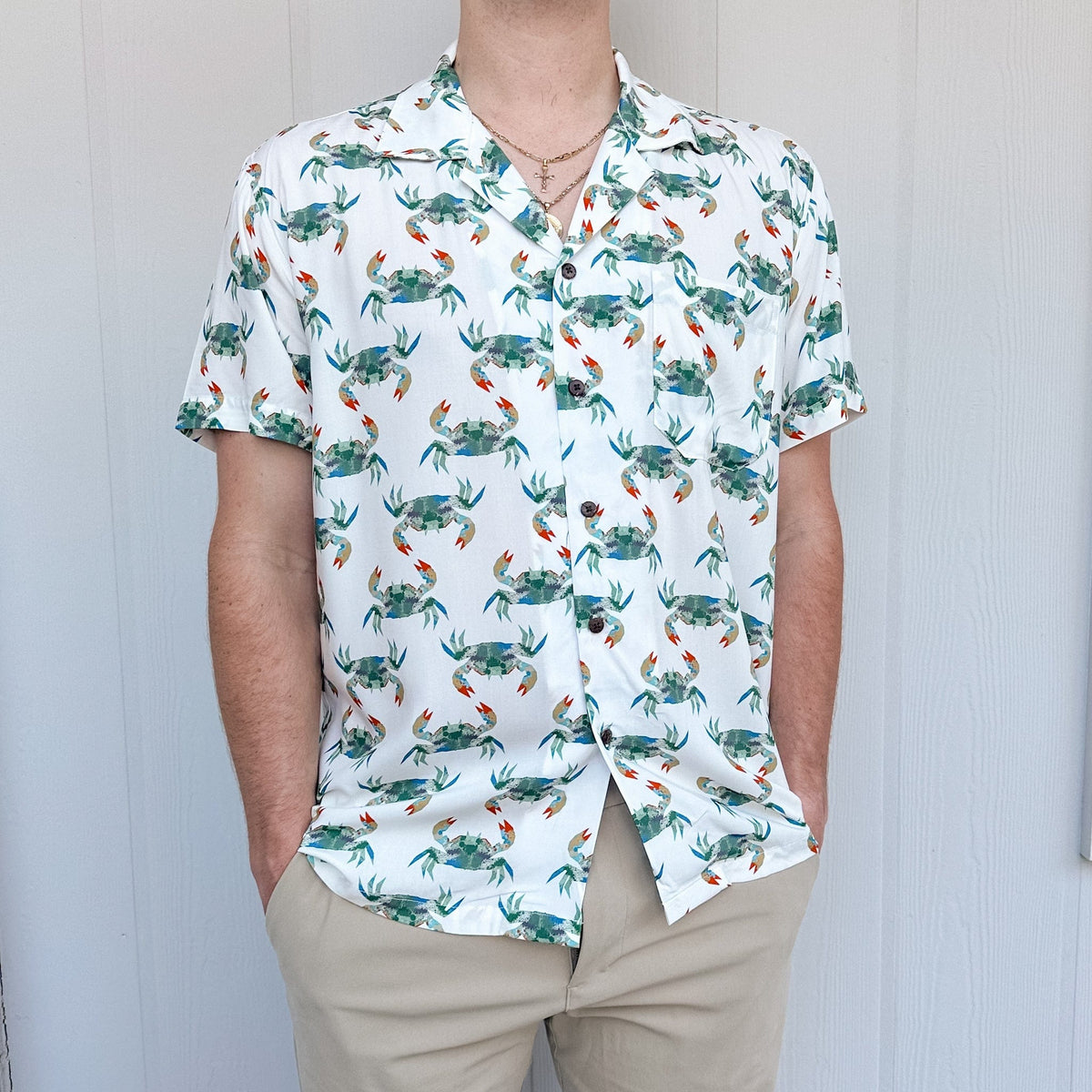 mens crab polo shirt