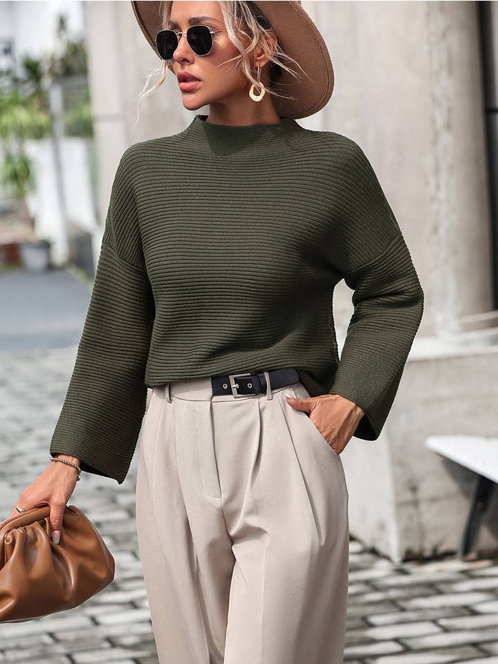 Sweetkama Green Ladies Long Sleeves Daily Hollow Out Sweater - Little Miss Muffin Children & Home
