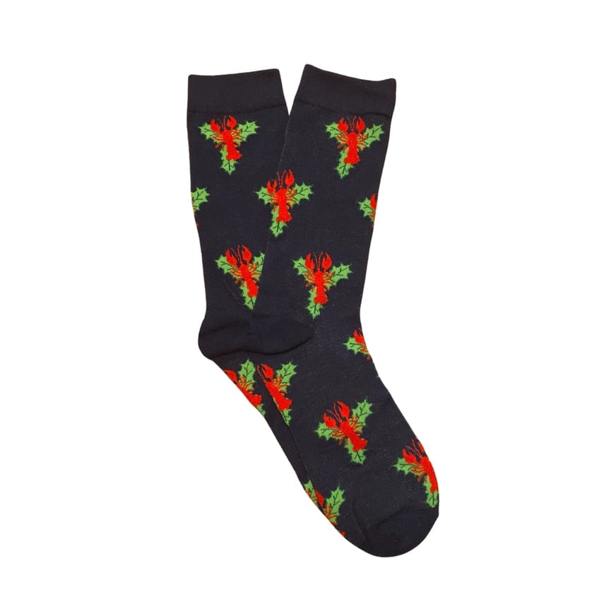 Whereable Art Santa's Swamp Holly Christopher The Crawfish Christmas Socks - Little Miss Muffin Children & Home