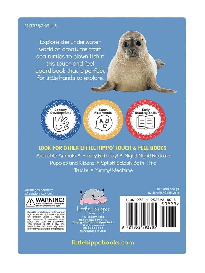 Little Hippo Books Ocean Friends a Touch & Feel Interactive Book - Little Miss Muffin Children & Home