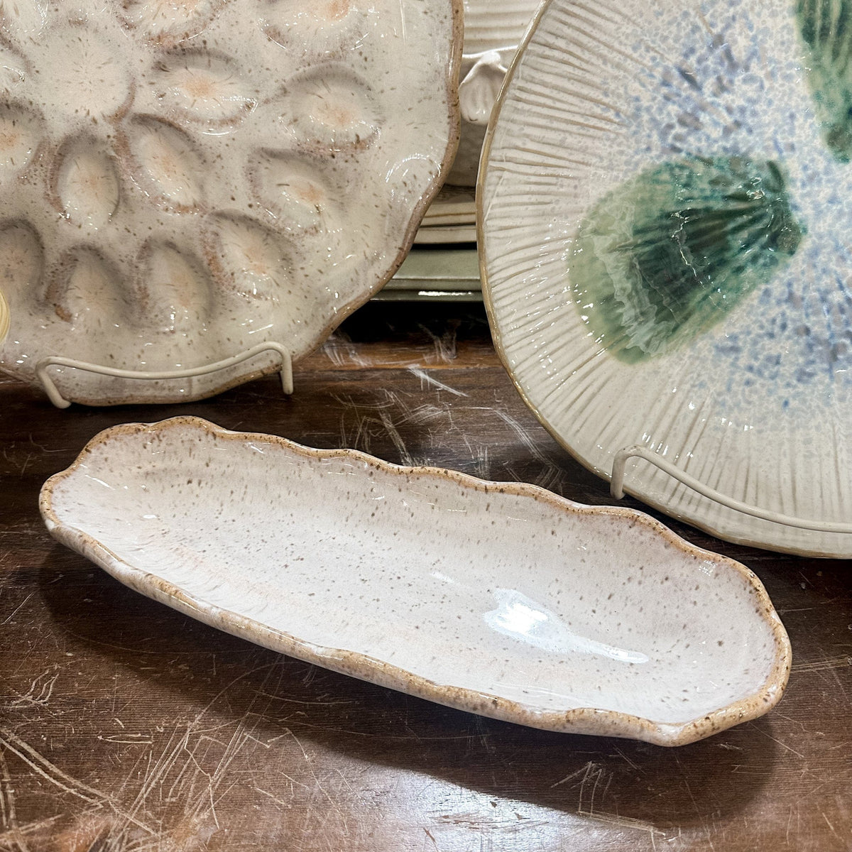 Etta B Pottery Chantilly Flirty Edge Olive Dish - Little Miss Muffin Children & Home