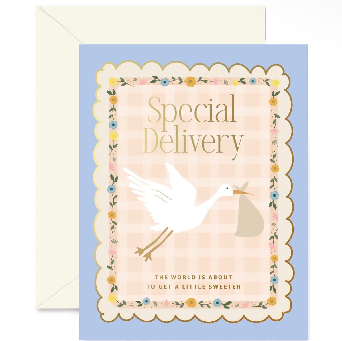 Ginger P Designs Stork Special Delivery Greeting Card - Little Miss Muffin Children & Home