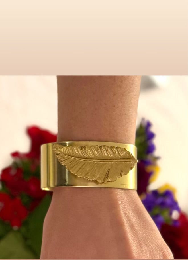 Carol Cassisa Plume Medium Brass Cuff - Little Miss Muffin Children & Home