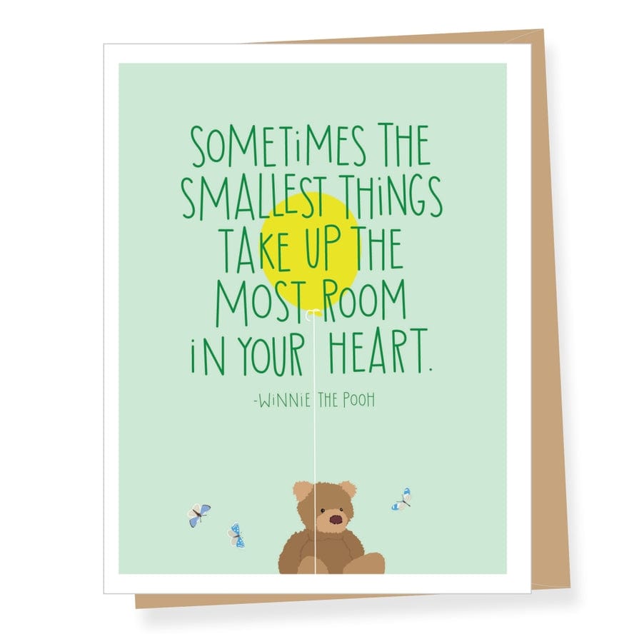 Apartment 2 Cards Apartment 2 Cards Winnie the Pooh Quote New Baby Greeting Card - Little Miss Muffin Children & Home
