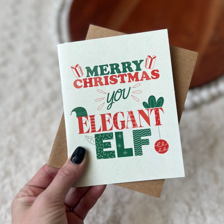 Big Moods Big Moods "Merry Christmas You Elegant Elf" Christmas Card - Little Miss Muffin Children & Home
