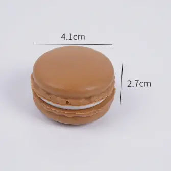 Little Trendy Brown Soft Foam Realistic Macaron Dessert Squeeze Toy - Little Miss Muffin Children & Home