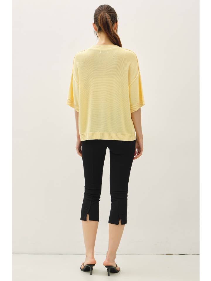 Be Cool Oversize Cut Sweater Top with Raw Edge - Little Miss Muffin Children & Home