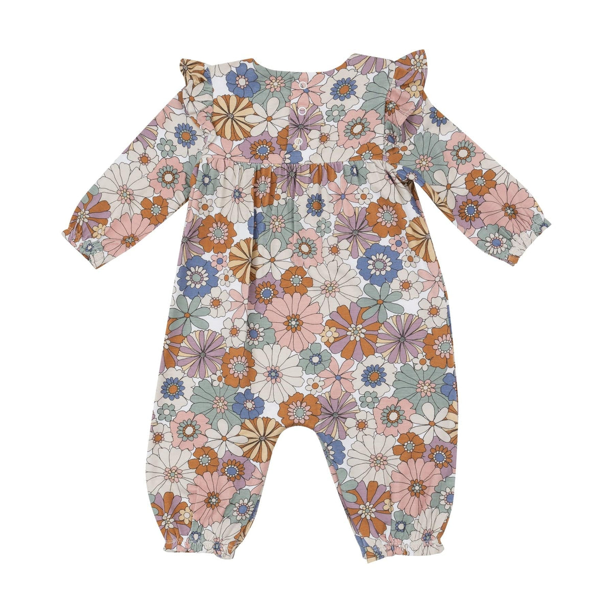Angel Dear Angel Dear Brighton Floral Ruffle Sleeve Romper - Little Miss Muffin Children & Home