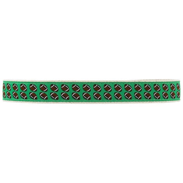 Bailey Boys Buddy Belt in Footballs on Green - Little Miss Muffin Children & Home