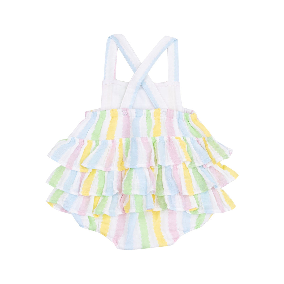 Angel Dear Angel Dear Ric Rac Stripe Ruffle Sunsuit - Little Miss Muffin Children & Home