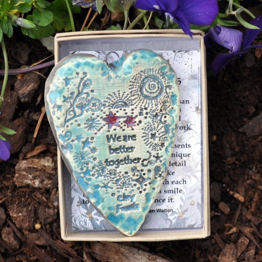 Clay Fossils Clay Fossils Better Together Handmade Pottery Heart Memento - Little Miss Muffin Children & Home