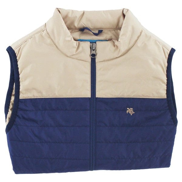 Bailey Boys Bailey Boys Quilted Vest -Blue/Tan - Little Miss Muffin Children & Home