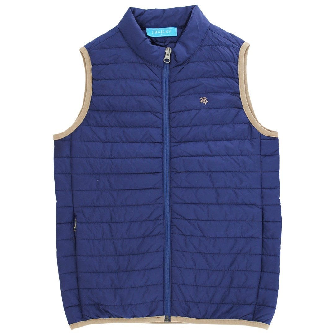 Bailey Boys Quilted Vest in Navy - Little Miss Muffin Children & Home