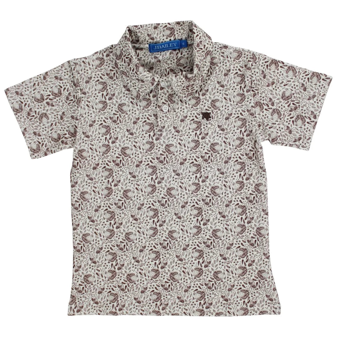 Boys' Turkey Print Performance Polo