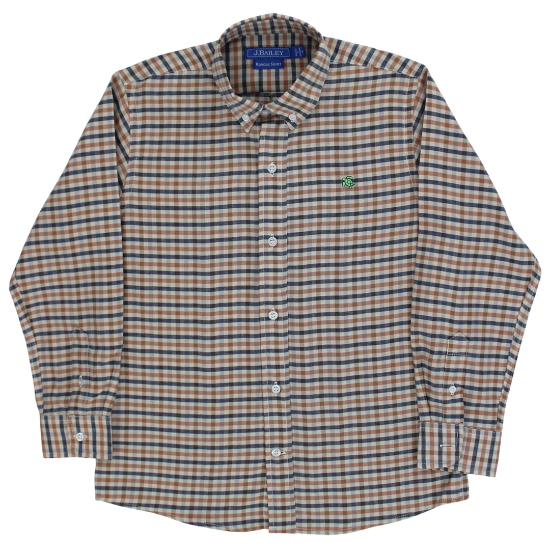 Bailey Boys Roscoe Button Down Shirt in Woodland Plaid - Little Miss Muffin Children & Home