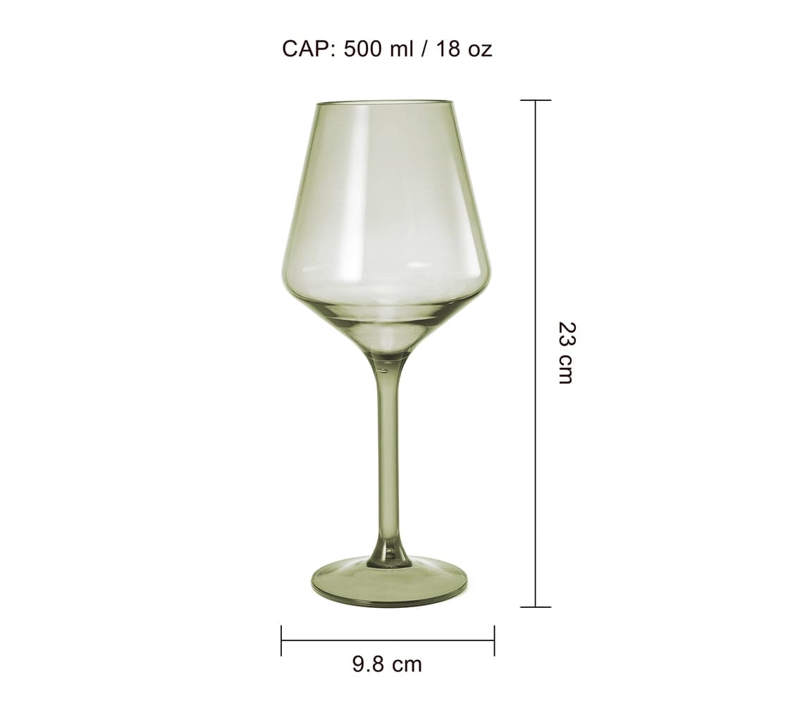 Pastel acrylic wine glass for outdoor entertaining