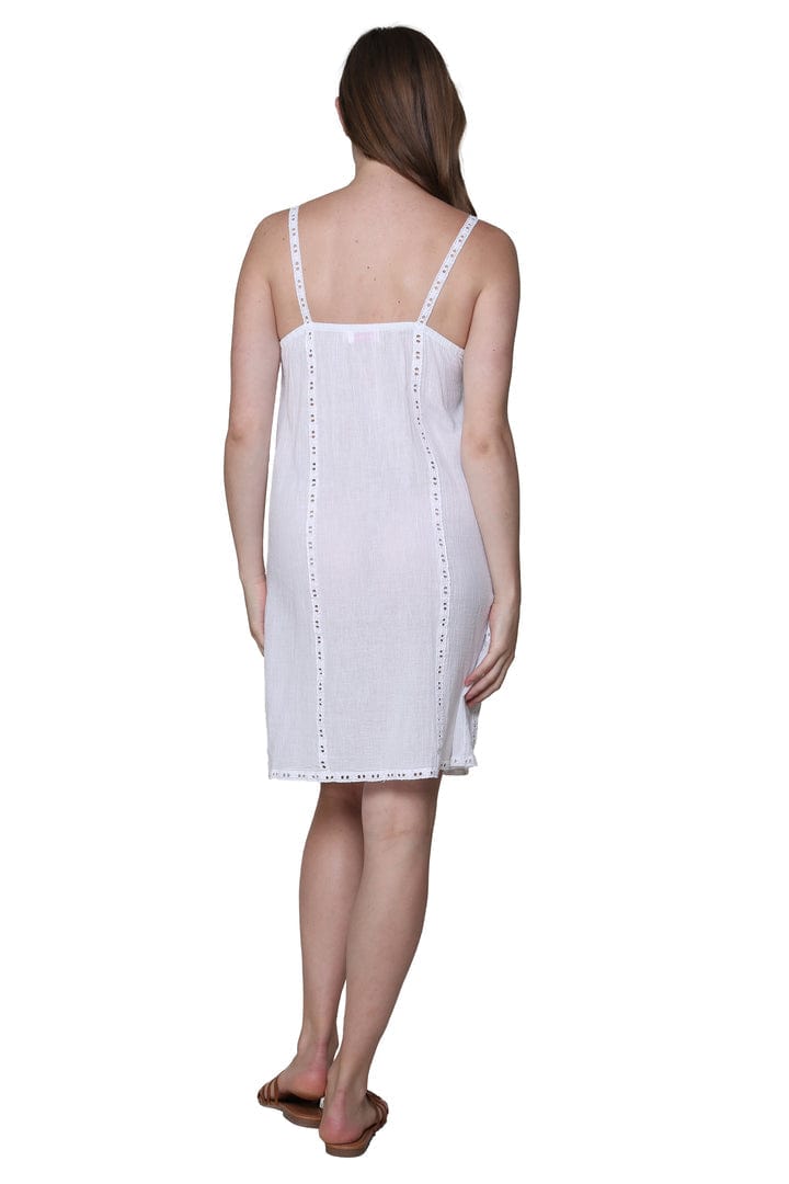 La Cera La Cera Lace Strap Embroidered Chemise - Little Miss Muffin Children & Home
