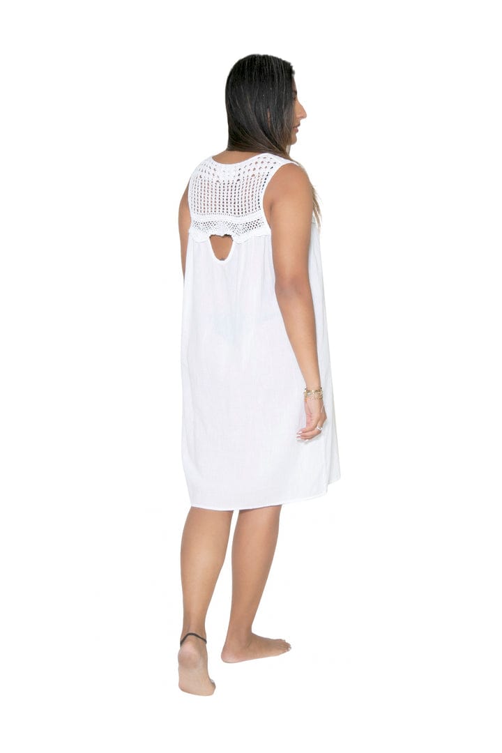 La Cera La Cera Crochet Yoke Chemise - Little Miss Muffin Children & Home