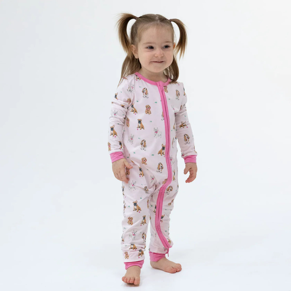 Angel Dear Bestie Dogs Pink Convertible Romper - Little Miss Muffin Children & Home