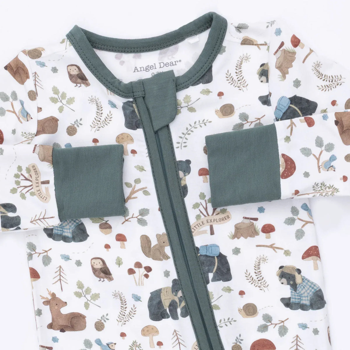 Angel Dear Southern Woodland Animals Green Convertible Romper - Little Miss Muffin Children & Home