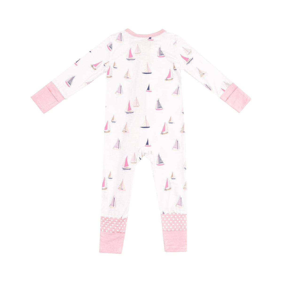 Angel Dear Angel Dear Sailboats Pink 2 Way Zipper Romper - Little Miss Muffin Children & Home