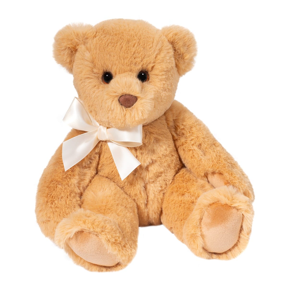 Douglas Toys Medium Graham Golden Bear with Ribbon - Little Miss Muffin Children & Home