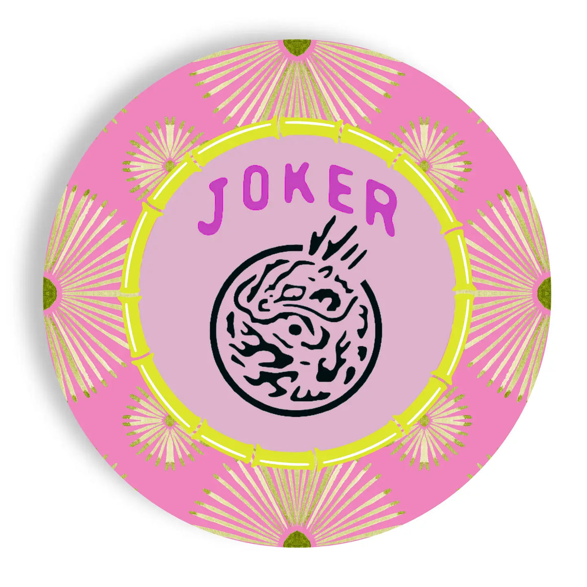 Mahjong Psych Joker 24ct 7" Dessert Paper Plates