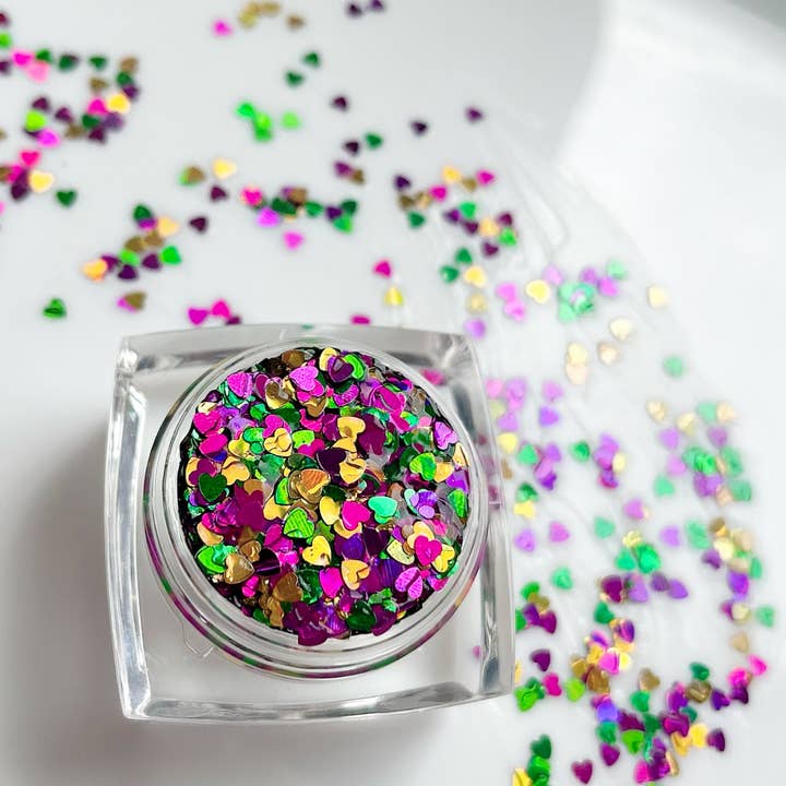 Nola Glitter Goddess Mardi Gras Heart Face and Body Glitter - Little Miss Muffin Children & Home