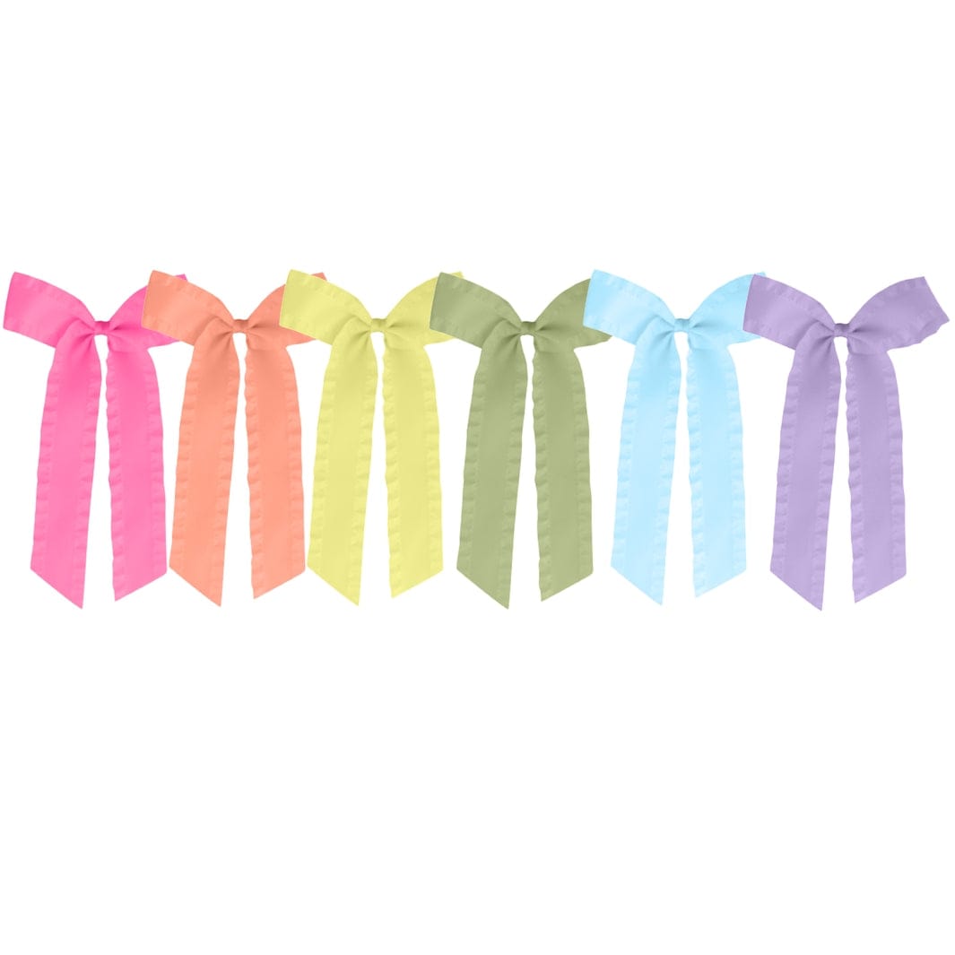 Bows Arts RLTB-S Satin Ruffle Long Tail Bow - Little Miss Muffin Children & Home