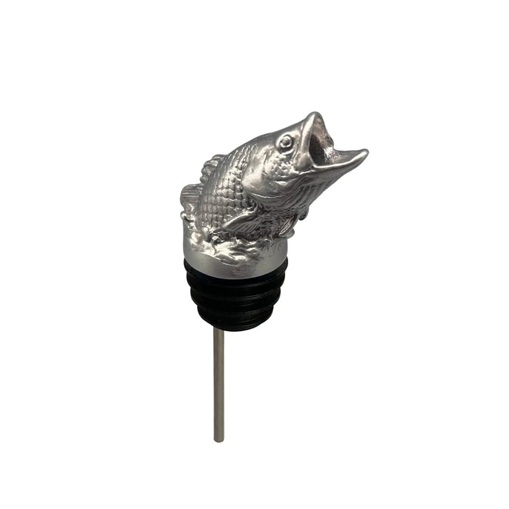 Menagerie Stainless Steel Carved Bass Wine Pourer - Aerator - Little Miss Muffin Children & Home