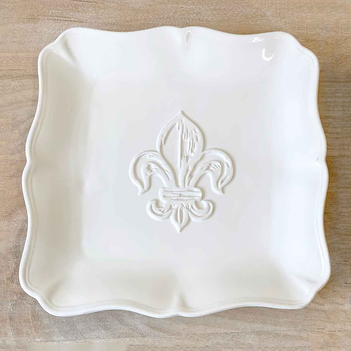 The Royal Standard Fleur de Lis Embossed Platter - Little Miss Muffin Children & Home