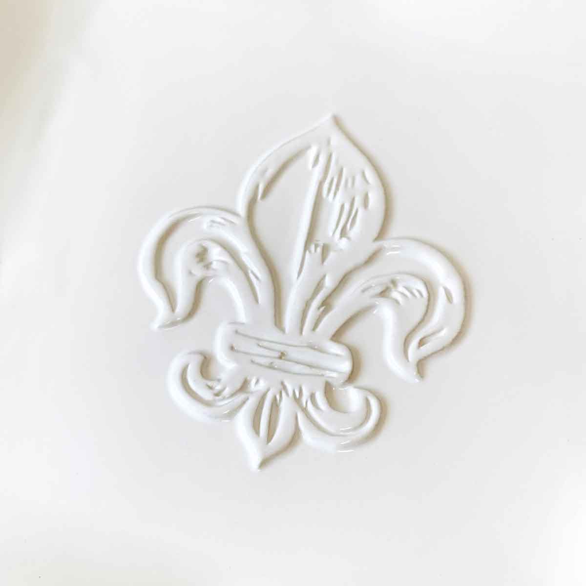 The Royal Standard Fleur de Lis Embossed Platter - Little Miss Muffin Children & Home