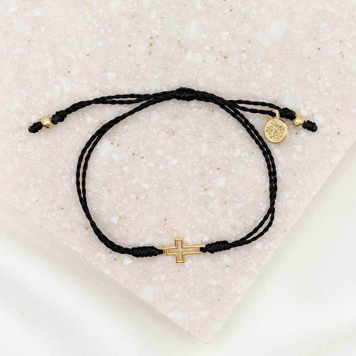 My Saint My Hero Filled by Faith Bracelet black