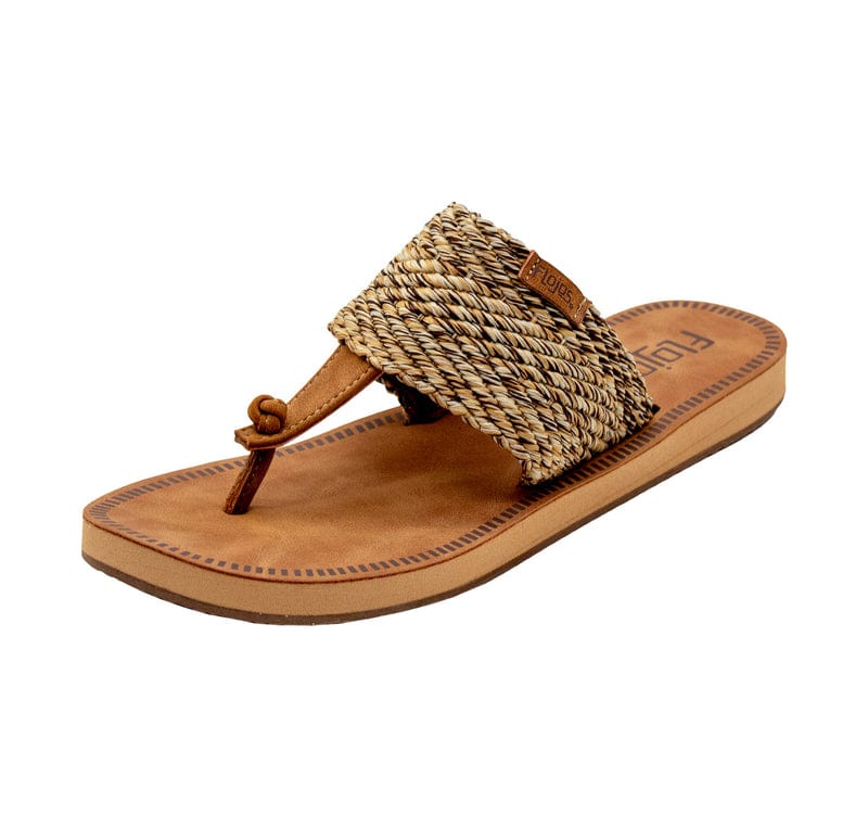 Flojos Flojos Gracia Hooded Thong Sandal in Tan Multi - Little Miss Muffin Children & Home