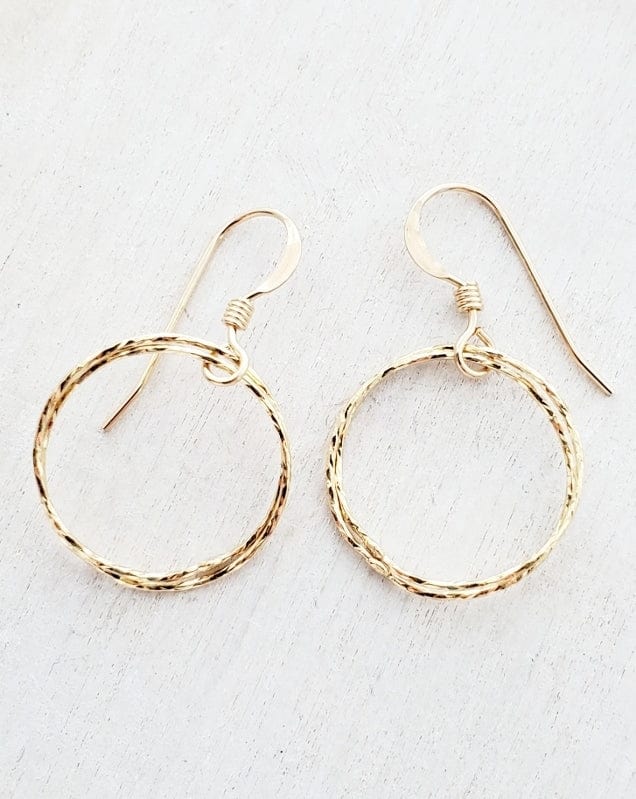 Sosie Designs Sosie Designs Gold Diamond Cut Circle Earrings - Little Miss Muffin Children & Home