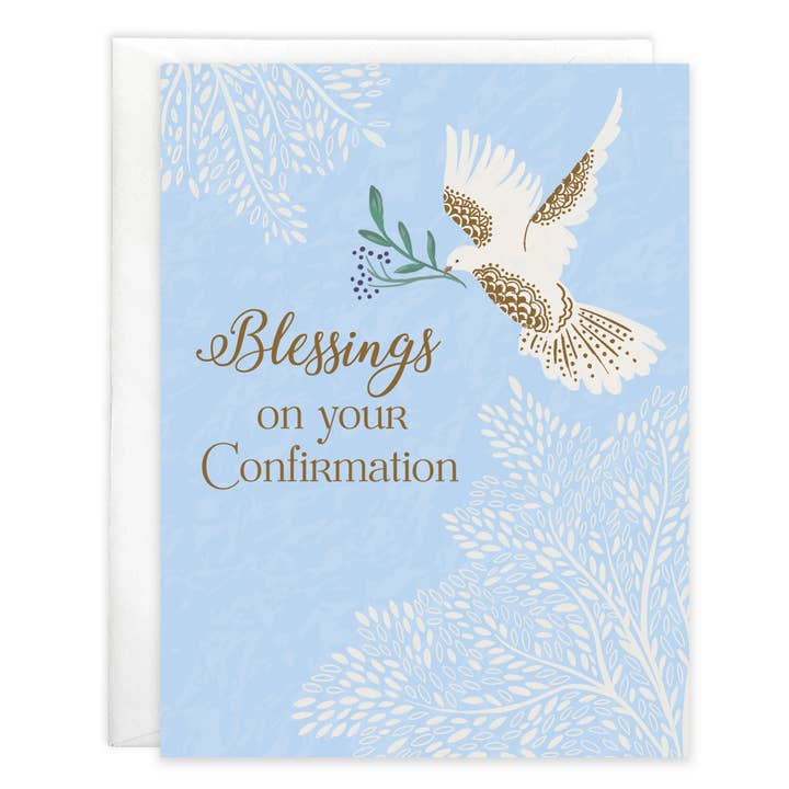 Confirmation Dove With Scripture Religious Greeting Card