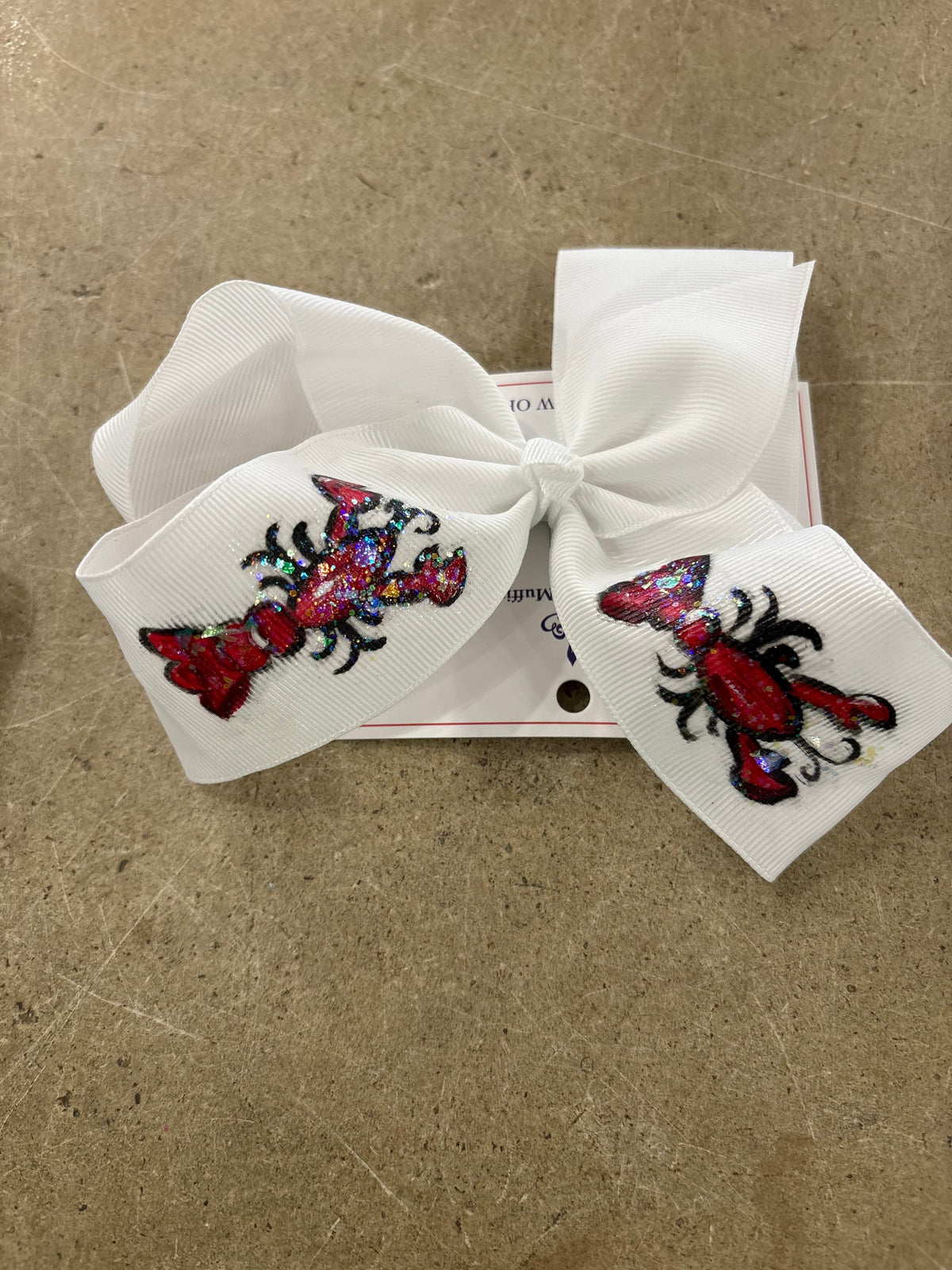 Heidi Davis Bows Heidi Davis Crawfish Hand Painted Bow Double Glitter - Little Miss Muffin Children & Home