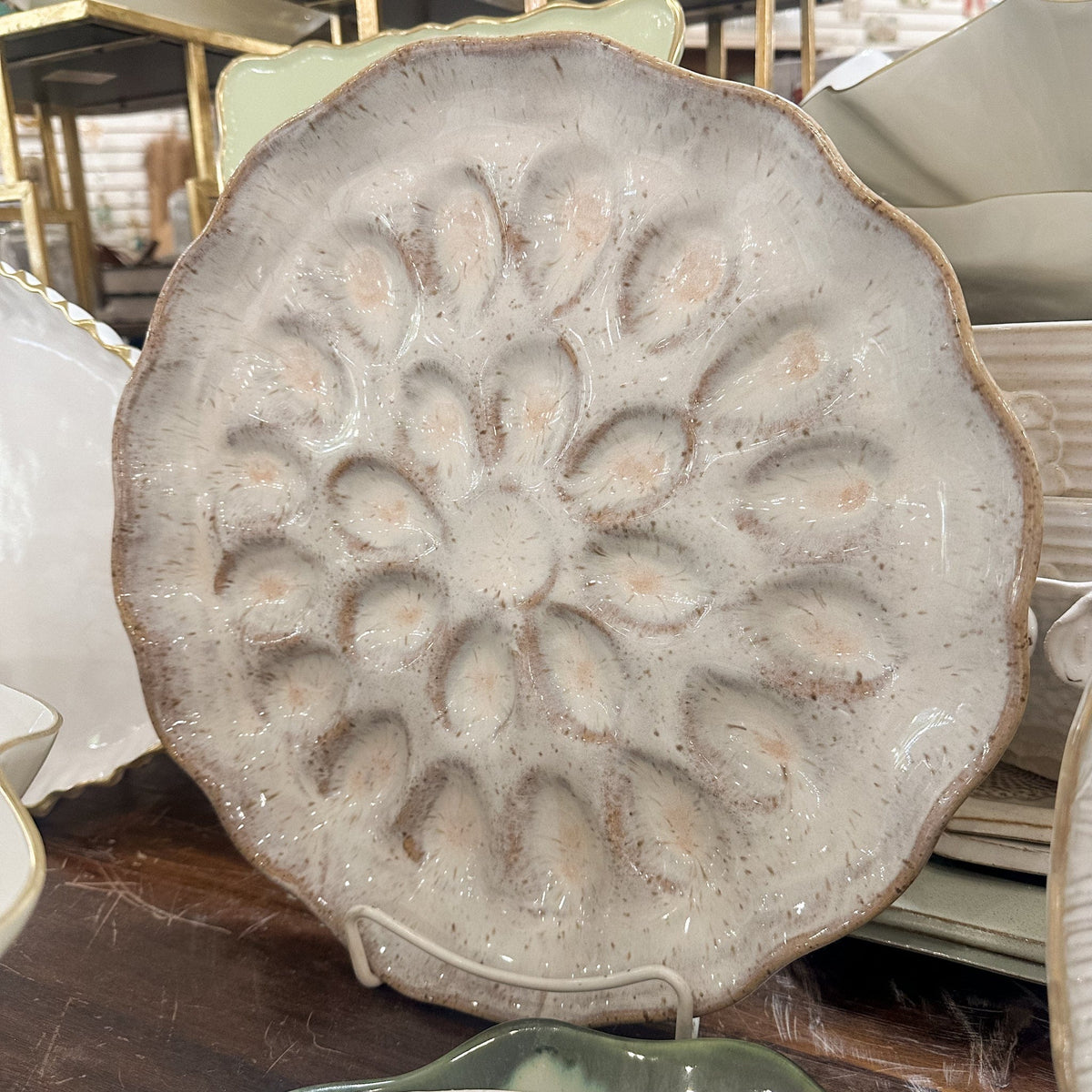 Etta B Pottery Chantilly Twenty-Four Egg Platter - Little Miss Muffin Children & Home